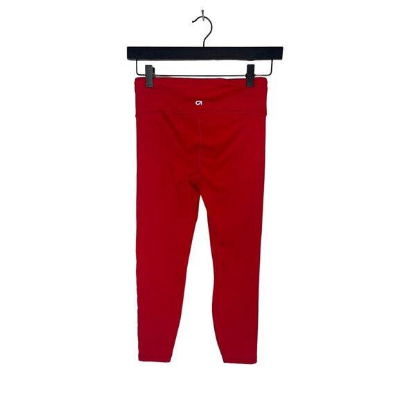 GapFit Blackout Red Cropped Leggings XS Petite Activewear - Picture 4 of 13